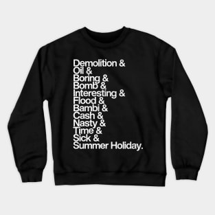 The Young Ones Episode List Crewneck Sweatshirt